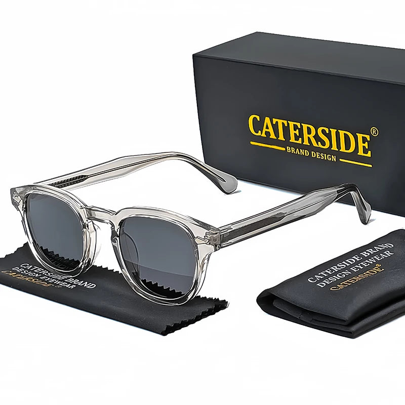 Óculos de Sol Retrô Redondos CATERSIDE para Homens