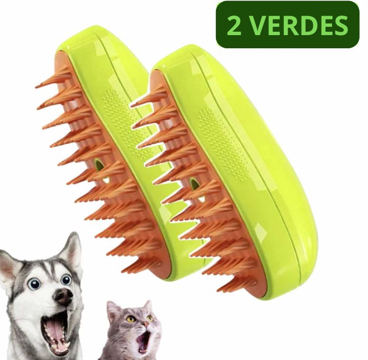 Escova vapor para cães e gatos, pulverizador elétrico para massagem, ferramenta de limpeza de animais de estimação, 3 em 1, sprays elétricos, pentes de massagem