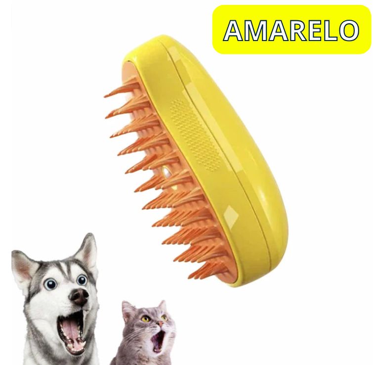 Escova vapor para cães e gatos, pulverizador elétrico para massagem, ferramenta de limpeza de animais de estimação, 3 em 1, sprays elétricos, pentes de massagem
