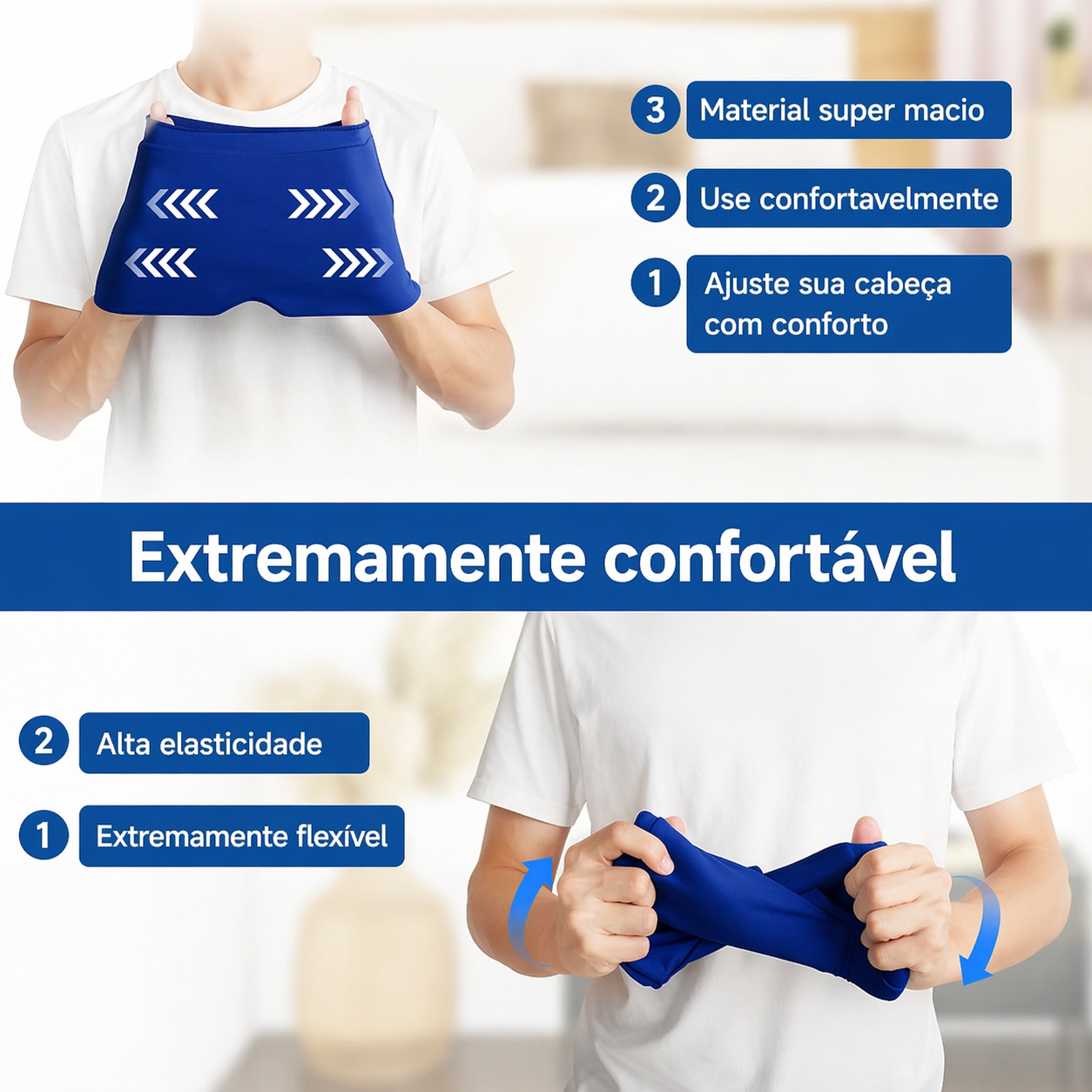 Touca Gelada para Enxaqueca e Dor de Cabeça – Terapia Fria e Quente