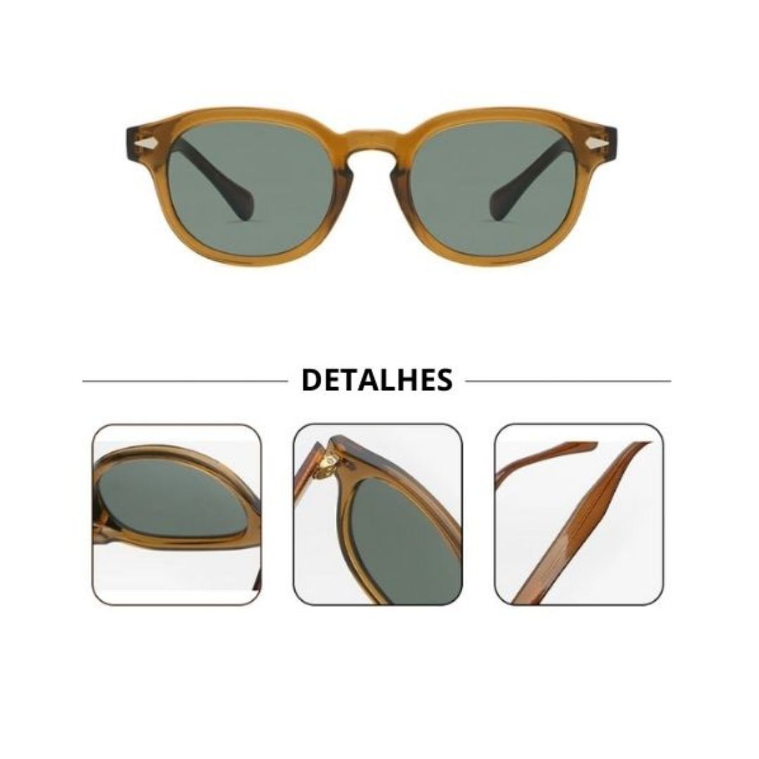 Óculos de Sol Retrô Redondos CATERSIDE para Homens