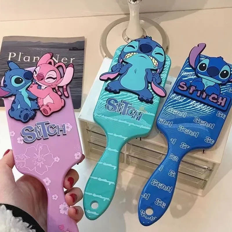Pente da Disney Lilo & Stitch – Escova Massageadora com Almofada de Ar, Estilo Desenho Animado Stitch – Acessório Infantil para Meninas