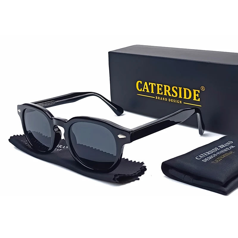 Óculos de Sol Retrô Redondos CATERSIDE para Homens