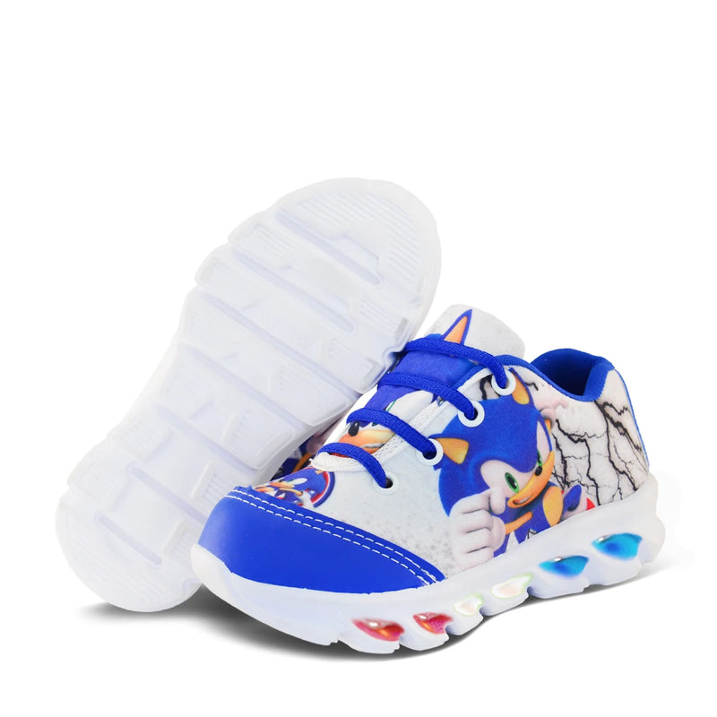 👉 Tênis infantil LED do Sonic com luz para meninos + Chinelo