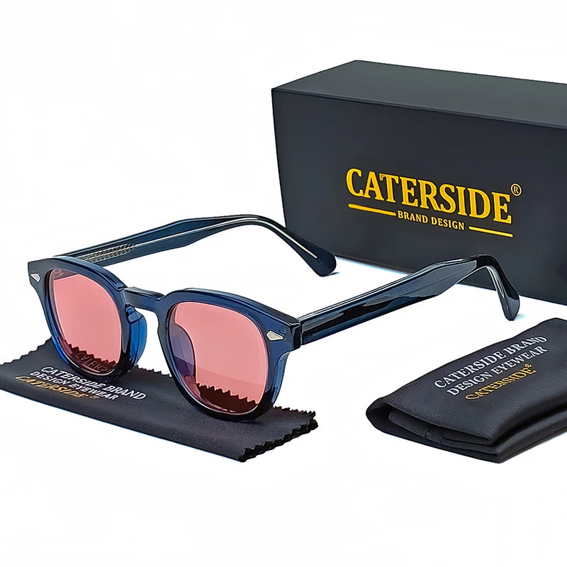 Óculos de Sol Retrô Redondos CATERSIDE para Homens