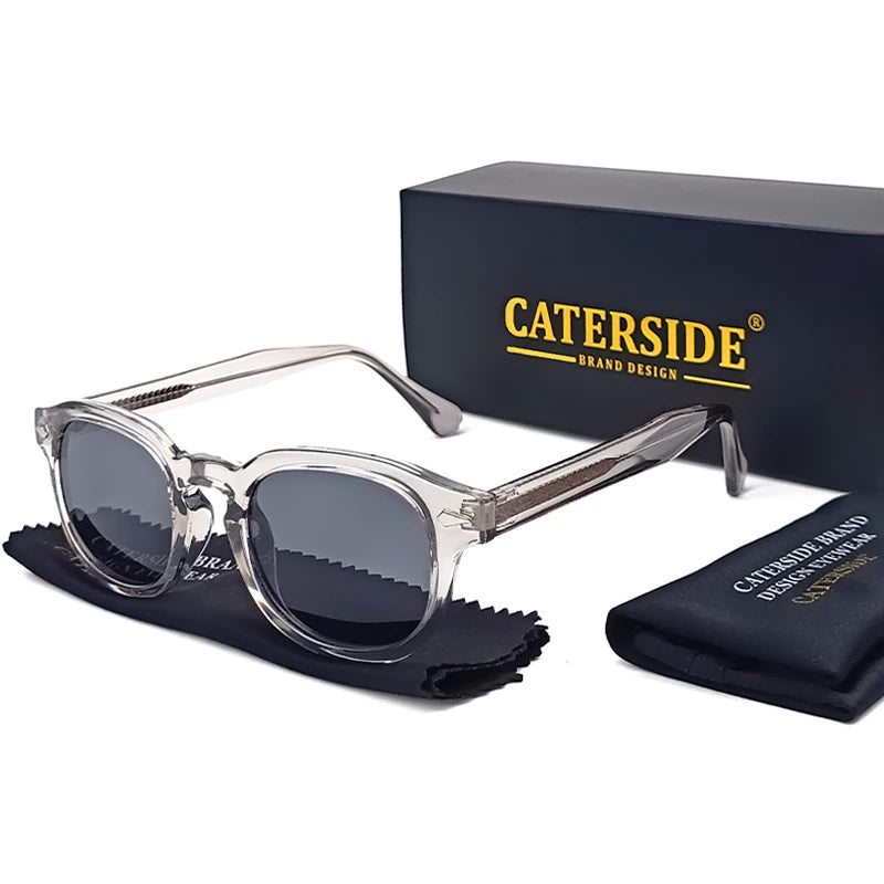 Óculos de Sol Retrô Redondos CATERSIDE para Homens