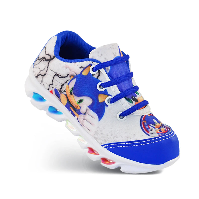 👉 Tênis infantil LED do Sonic com luz para meninos + Chinelo