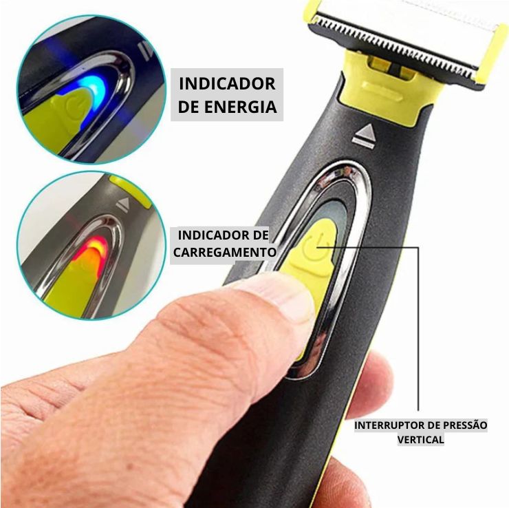 Aparador elétrico MLG para homens e mulheres, portátil, para corpo inteiro, com carregamento USB, lâmina em formato T, ideal para barba e axilas, lavável.