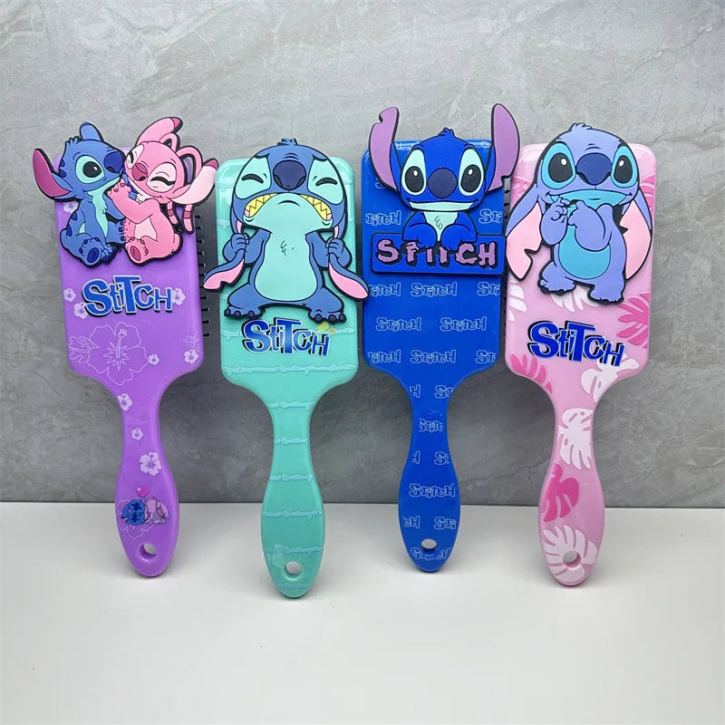 Pente da Disney Lilo & Stitch – Escova Massageadora com Almofada de Ar, Estilo Desenho Animado Stitch – Acessório Infantil para Meninas