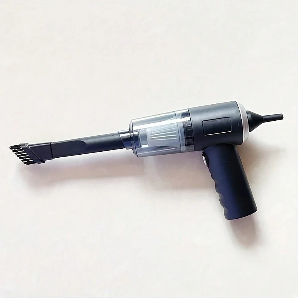 Aspirador de pó sem fio 120W de alta potência – portátil, uso duplo para casa e carro, cor preta