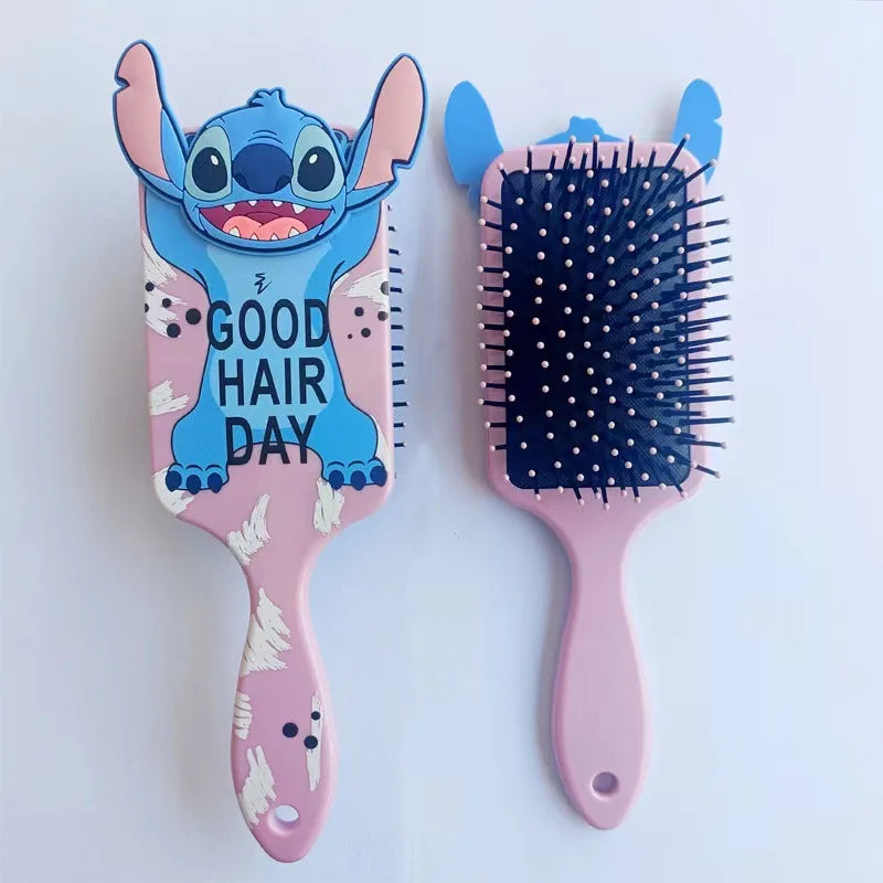 Pente da Disney Lilo & Stitch – Escova Massageadora com Almofada de Ar, Estilo Desenho Animado Stitch – Acessório Infantil para Meninas
