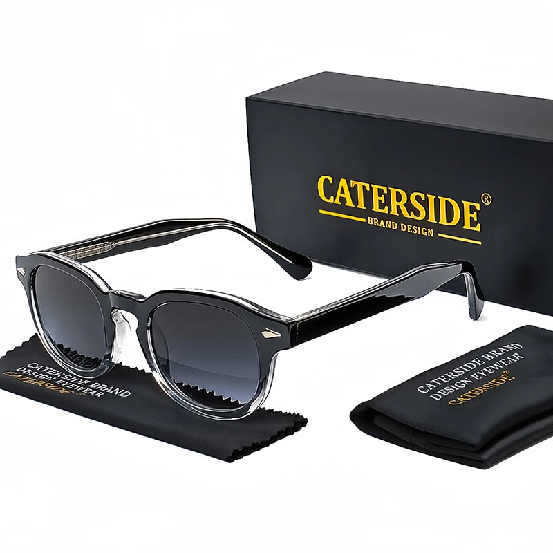 Óculos de Sol Retrô Redondos CATERSIDE para Homens