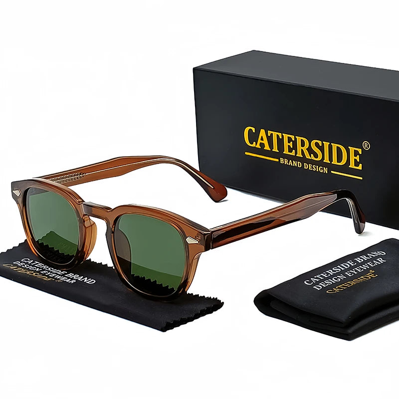 Óculos de Sol Retrô Redondos CATERSIDE para Homens
