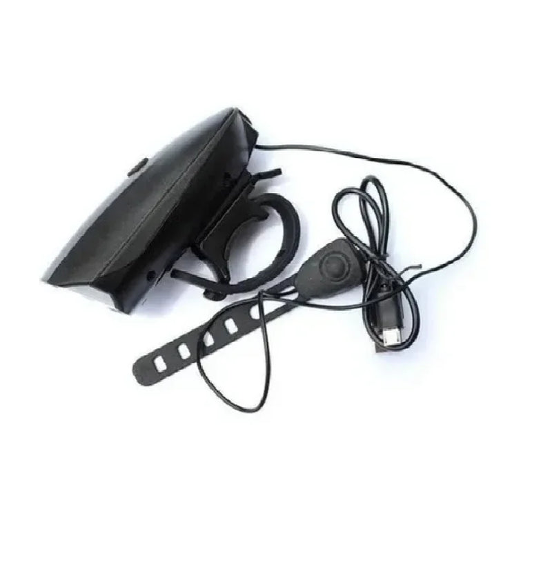 Lanterna de LED com Farol em C para Bicicleta + Buzina Reforçada