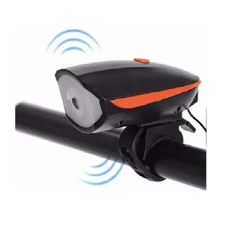 Lanterna de LED com Farol em C para Bicicleta + Buzina Reforçada