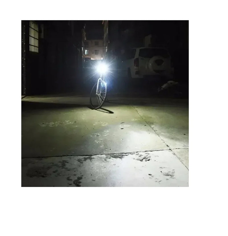 Lanterna de LED com Farol em C para Bicicleta + Buzina Reforçada