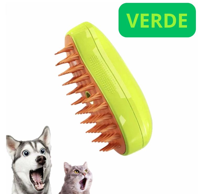 Escova vapor para cães e gatos, pulverizador elétrico para massagem, ferramenta de limpeza de animais de estimação, 3 em 1, sprays elétricos, pentes de massagem